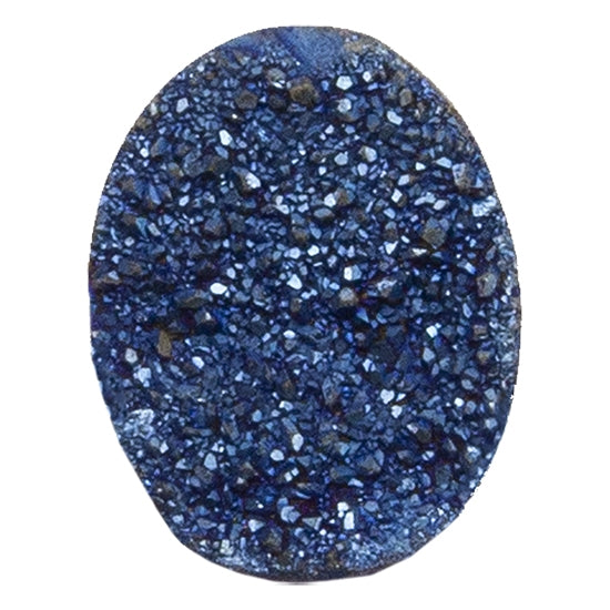 Brazilian Blue Druzy Gemstone Cabochon – Oval – Pkg/1 Online