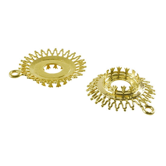 Brass Pendant Setting – Sunburst Round Discount