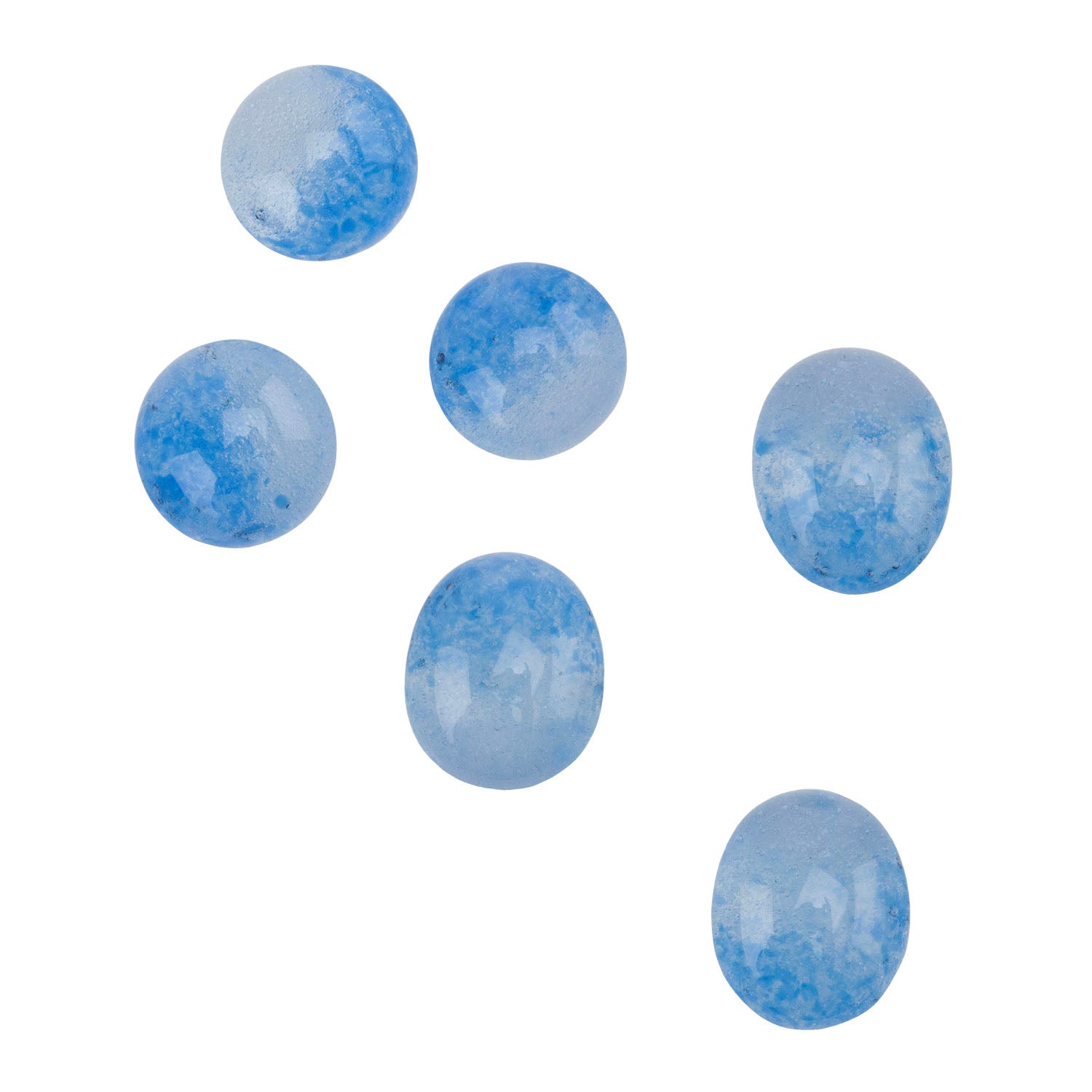 Colored Glass Cabochon – Light Blue Speckle on Sale