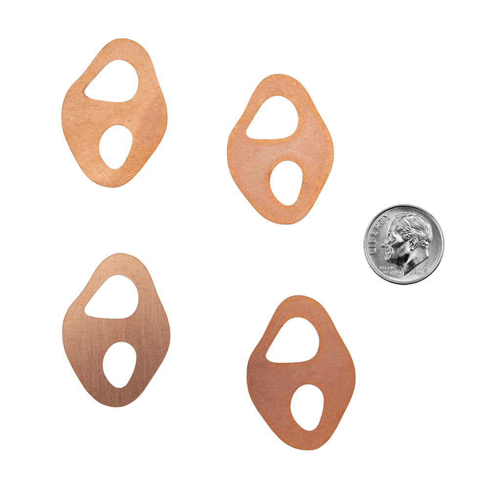 Copper Blanks – Open Abstract 30mm – Pkg/4 Online now