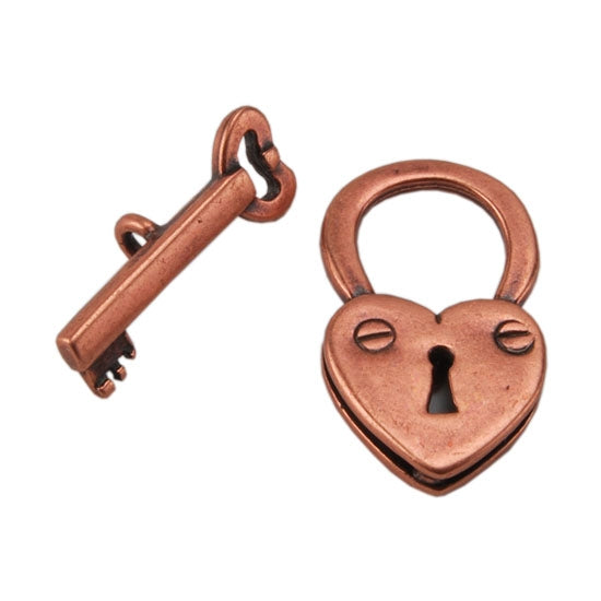 Copper Plate Toggle Clasp – Lock & Key – 1 Set Online