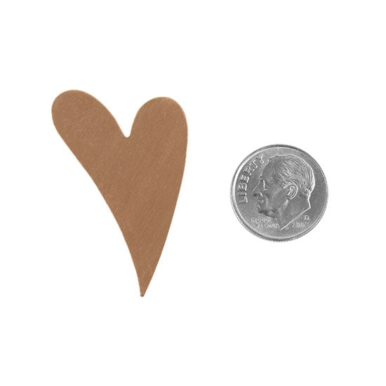 Copper Shape – Funky Heart – 1-1/2″ x 1″ Pkg/6 Online