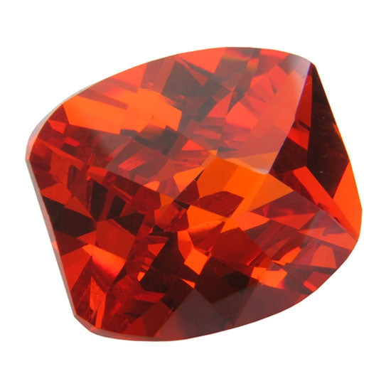 Cubic Zirconia – Fire Opal – Barrel – Checkerboard Hot on Sale
