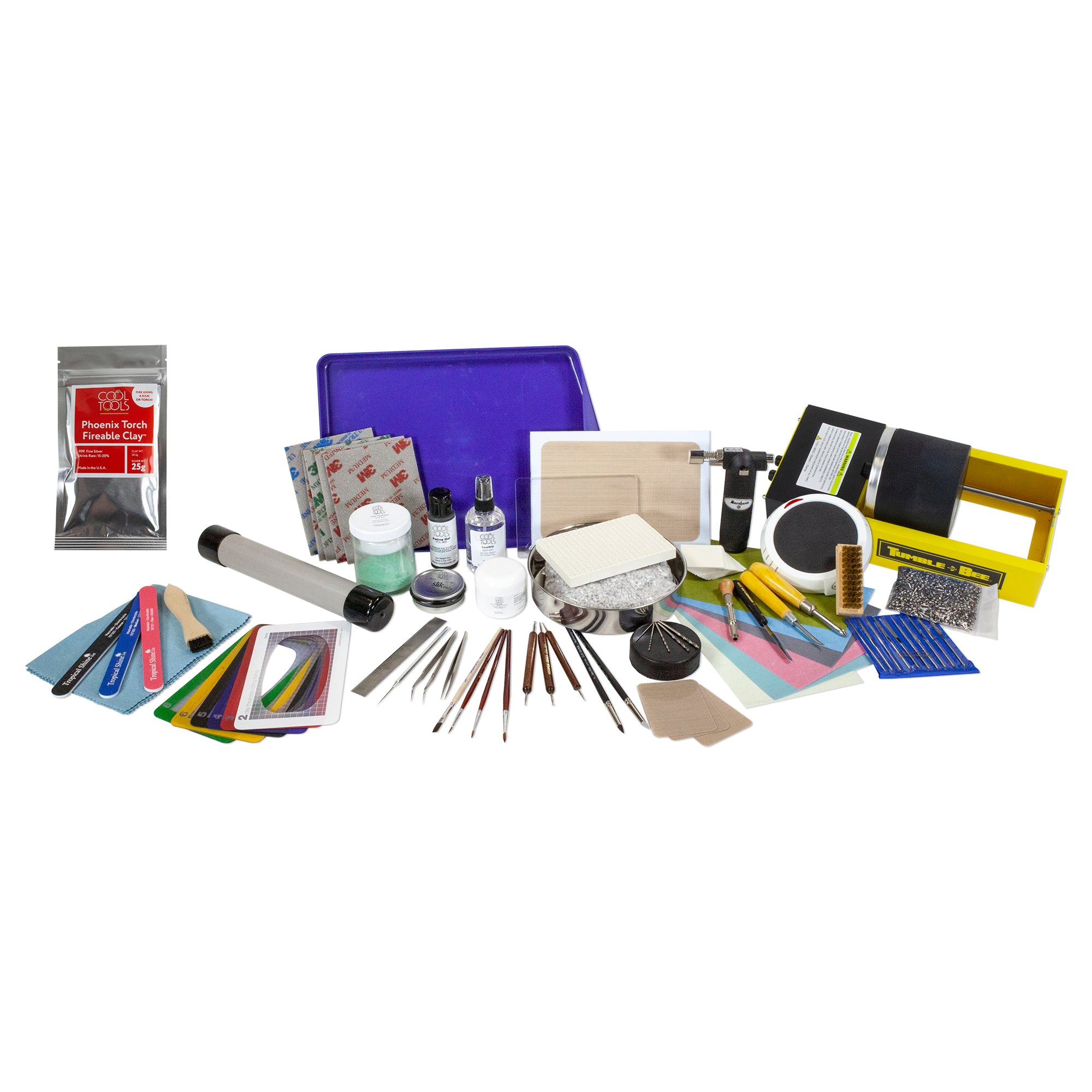 Deluxe Metal Clay Starter Tool Kit with Torch & Phoenix Torch Fireable Clay™ on Sale