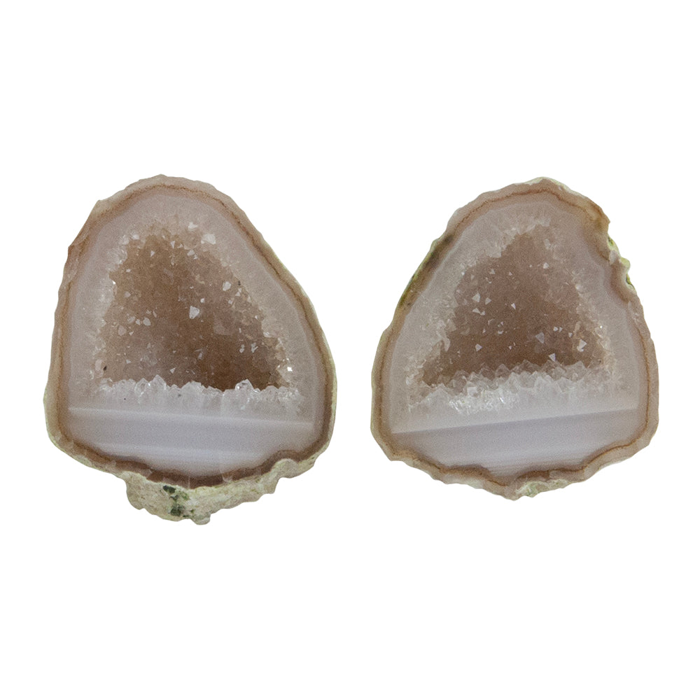 Geode Druzy Half – Freeform 22mm x 18mm – Matched Pair Hot on Sale