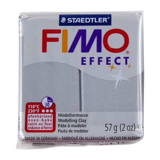 FIMO® Polymer Clay – Metallic Silver #81 2 oz block Supply