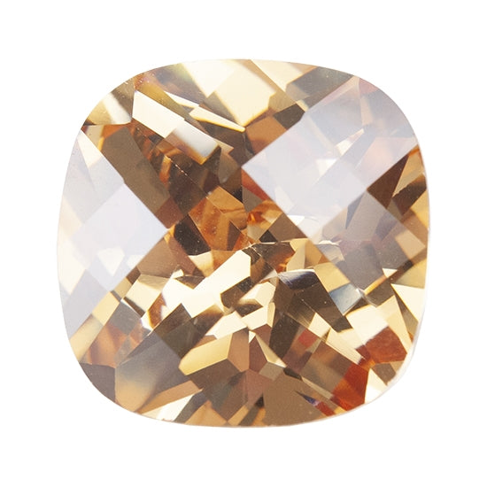Cubic Zirconia – Champagne – Cushion – Checkerboard Discount