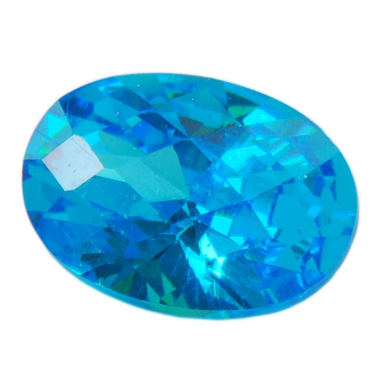 Cubic Zirconia – Blue Topaz – Oval – Checkerboard Online now