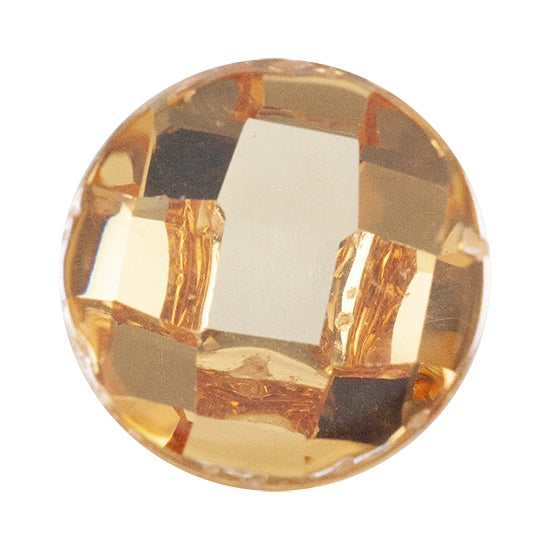 Cubic Zirconia – Champagne – Cabochon Round – Checkerboard Online Sale