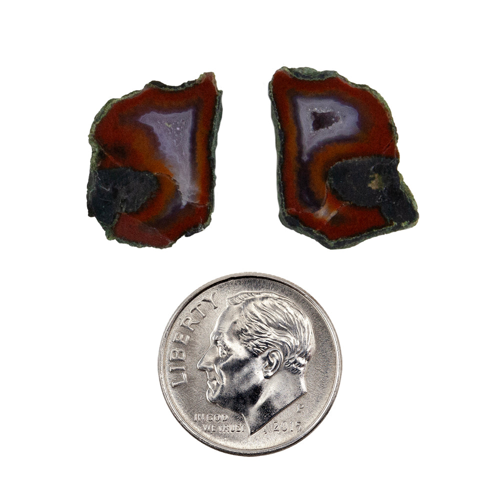 Geode Druzy Half – Freeform 19mm x 14mm – Matched Pair Hot on Sale