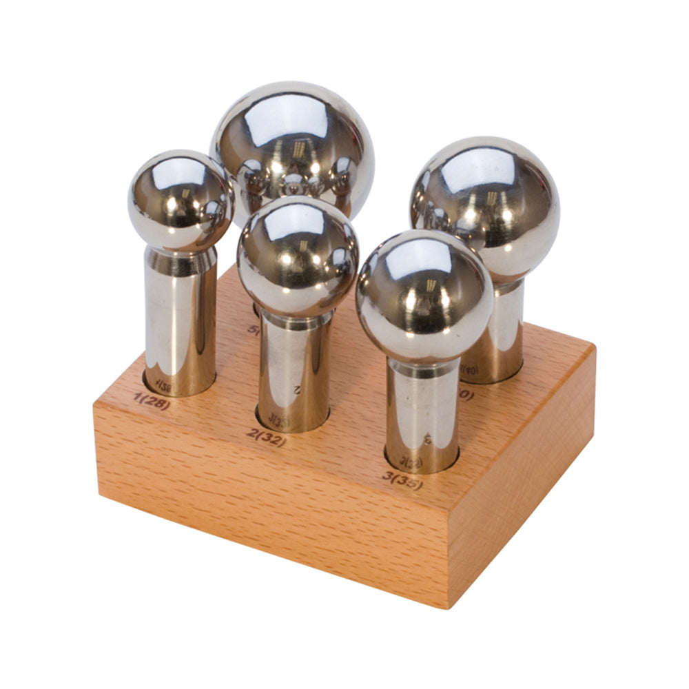 Dapping Punch Set – 5 Piece with Wooden Stand Hot on Sale