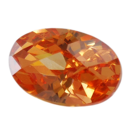 Cubic Zirconia – Champagne – Oval – Checkerboard Hot on Sale