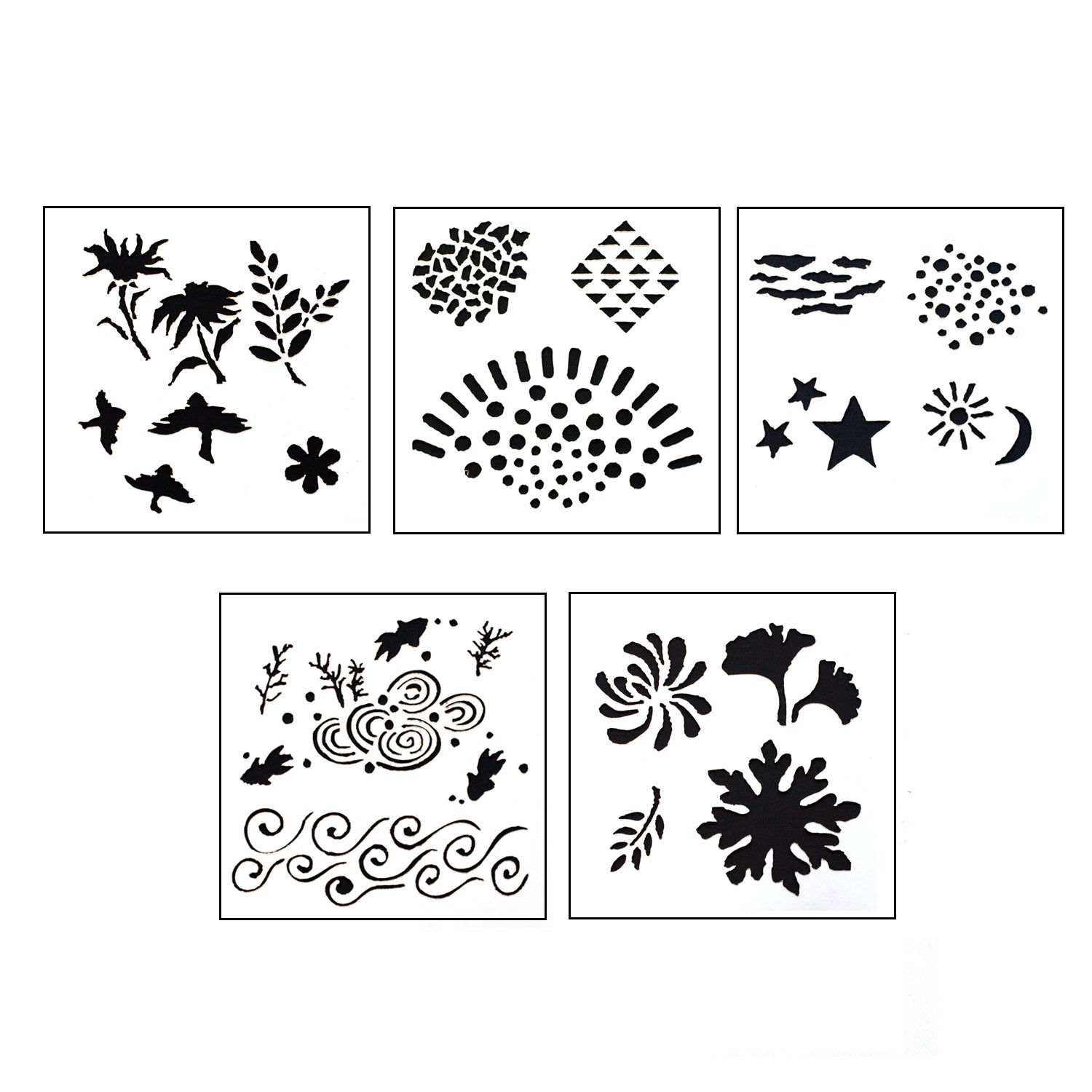 Design Stencils for Enameling – “Echoes” Set of 5 Hot on Sale