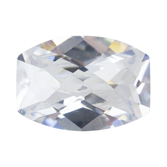 Cubic Zirconia – White Diamond – Barrel Checkerboard Fashion