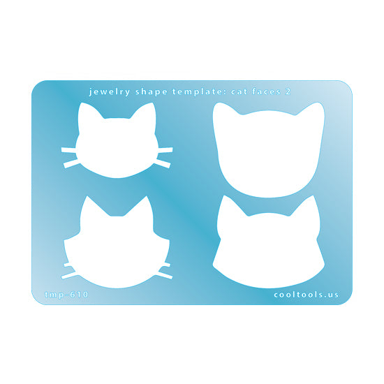 Jewelry Shape Template – Cat Faces 2 Sale
