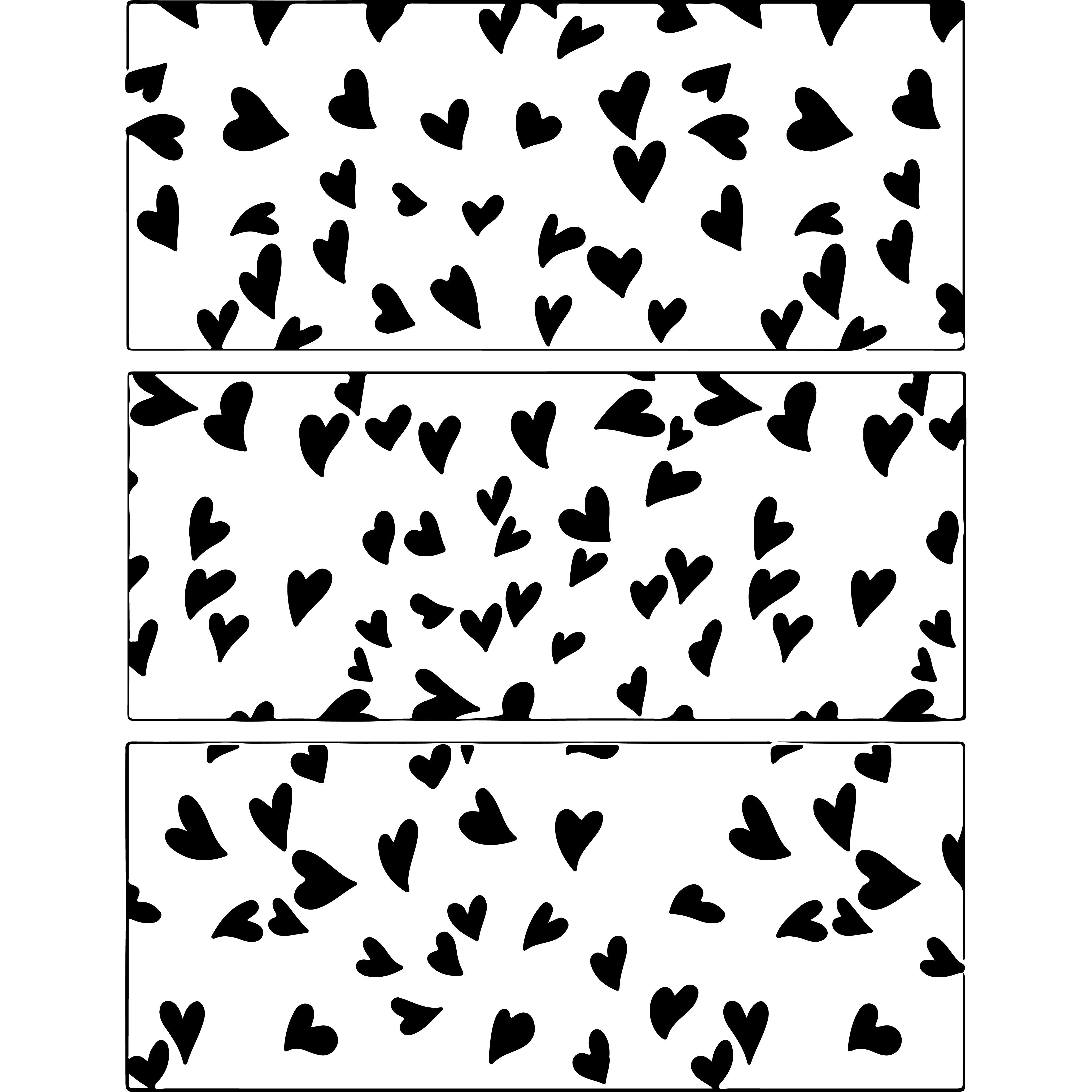 Design Stencil – Slimline Groovy Hearts Sale