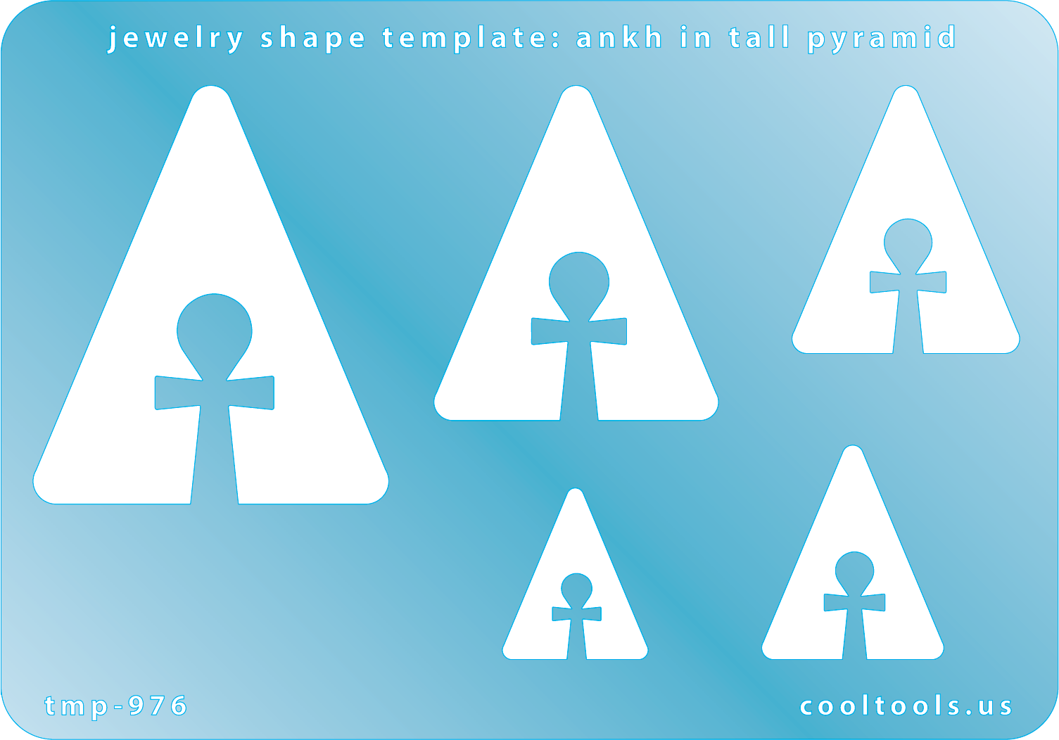 Jewelry Shape Template – Ankh in Tall Pyramid Fashion