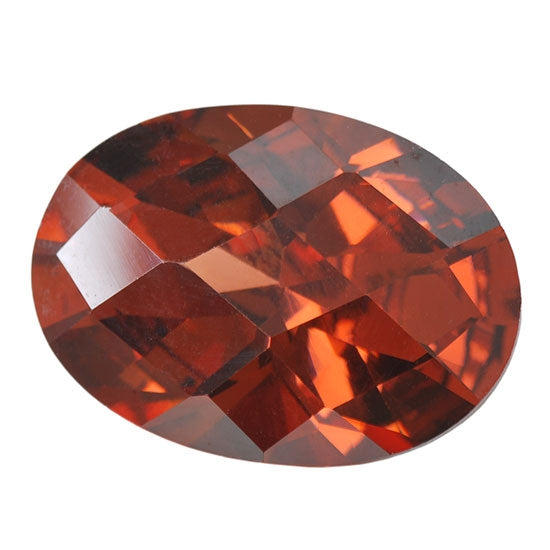 Cubic Zirconia – Smoked Topaz – Oval – Checkerboard Online