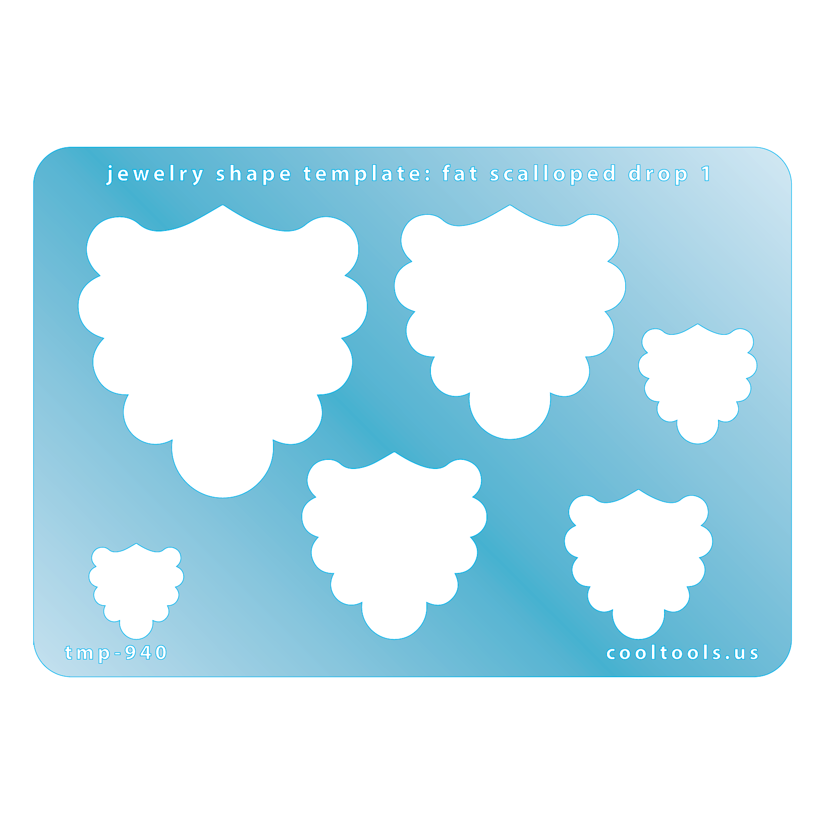 Jewelry Shape Template – Fat Scalloped Drop 1 Fashion