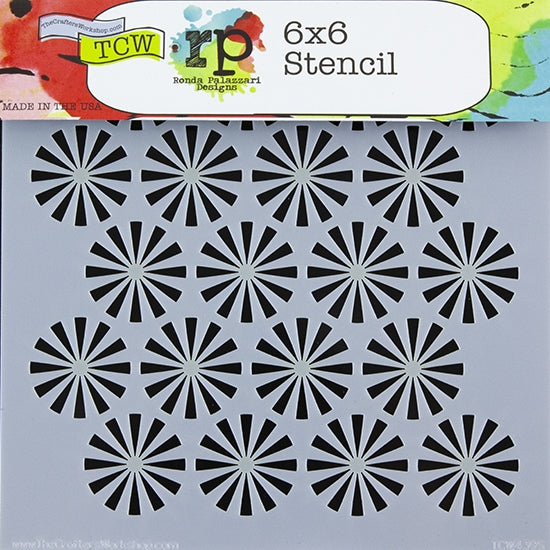 Design Stencil – Retro Bursts Online Sale