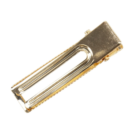 Iron Alligator Hair Clip Finding – Golden Rectangle – 60mm x  18mm – Pkg/6 Online now