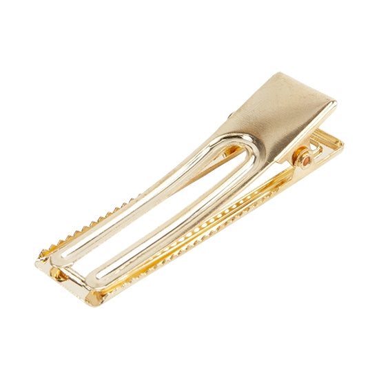 Iron Alligator Hair Clip Finding – Golden Rectangle – 60mm x  18mm – Pkg/6 Online now