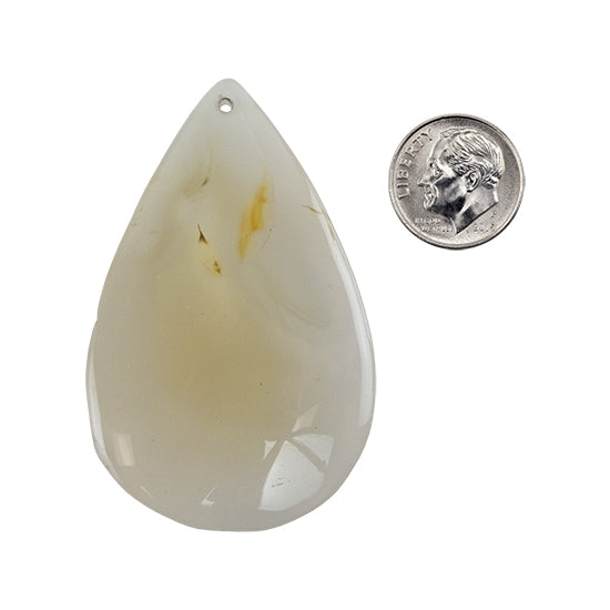 Moon Agate Gemstone – Teardrop Pendant 42mm x 62mm – Pkg/1 Online now