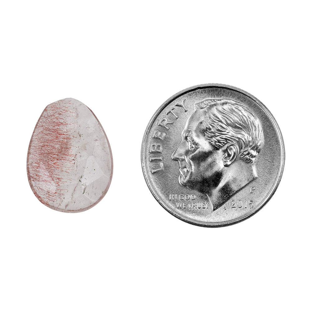 Lepidocrocite Quartz – Faceted Freeform Cabochon 14mm x 10mm – Pkg/1 on Sale