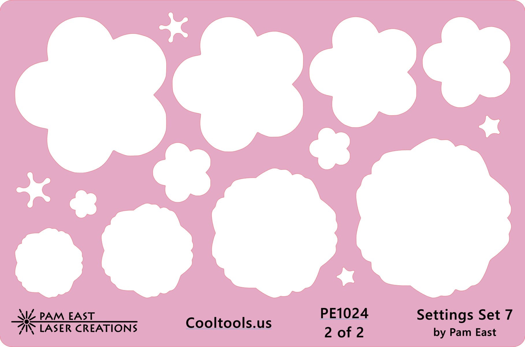 Pam East Template – Glass Setting Set 7 Supply
