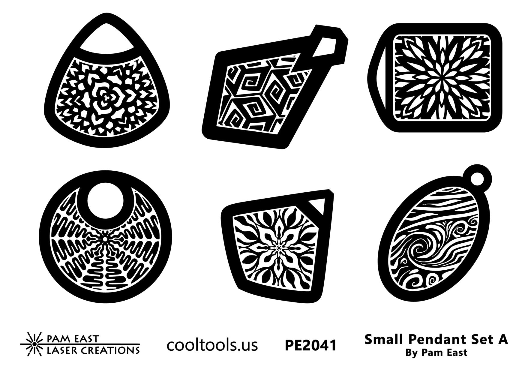 Pam East Template & Texture Set – Small Pendants – Set A Hot on Sale