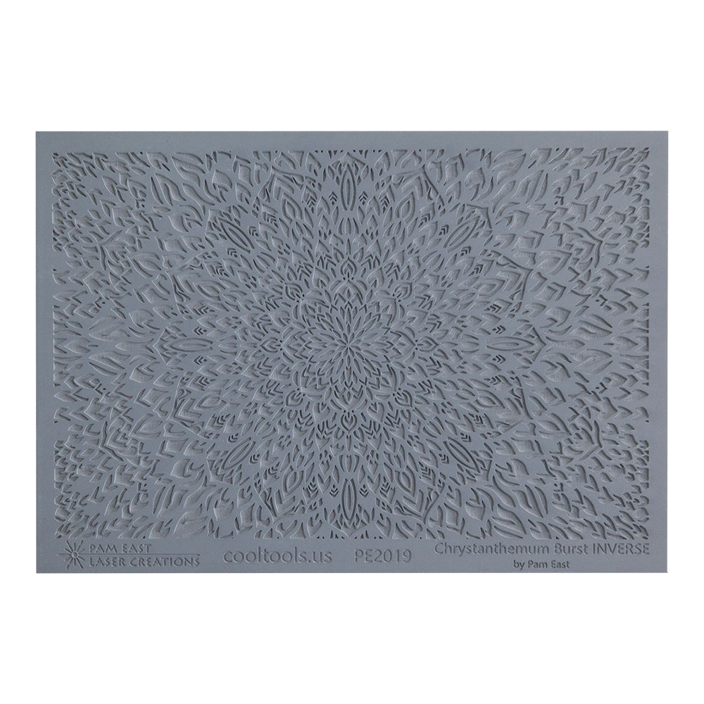 Pam East Texture Mat – Chrysanthemum Burst Inverse Discount