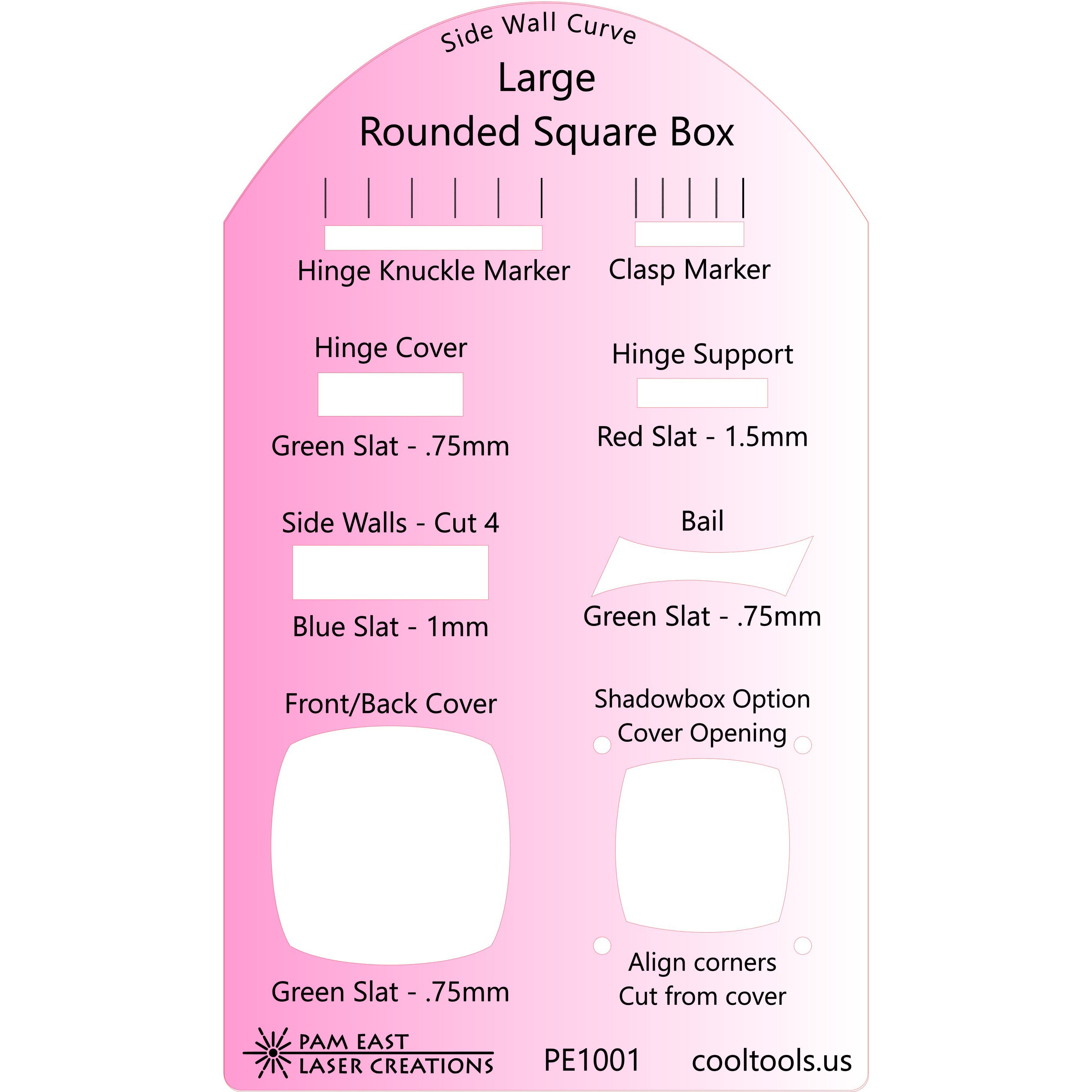 Pam East Template – Large Rounded Square Box – Craftcast Project Template Online Hot Sale