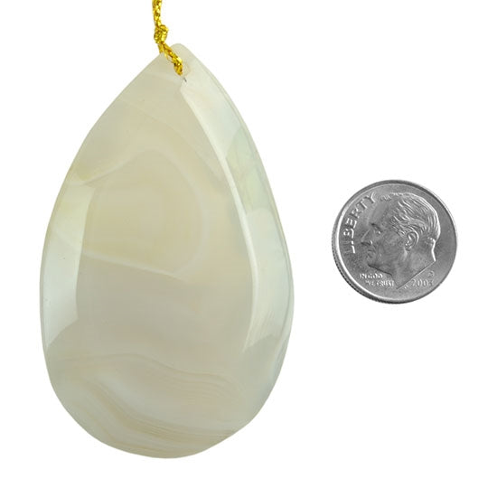 Moon Agate Gemstone – Pear Pendant 35mm x 57mm Pkg/1 on Sale