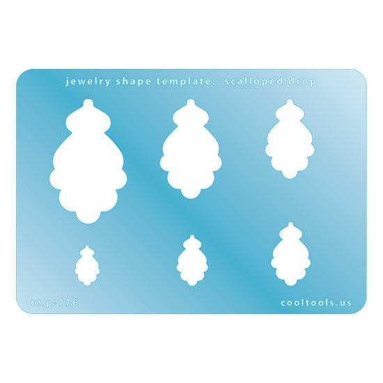 Jewelry Shape Template – Scalloped Drop Fashion