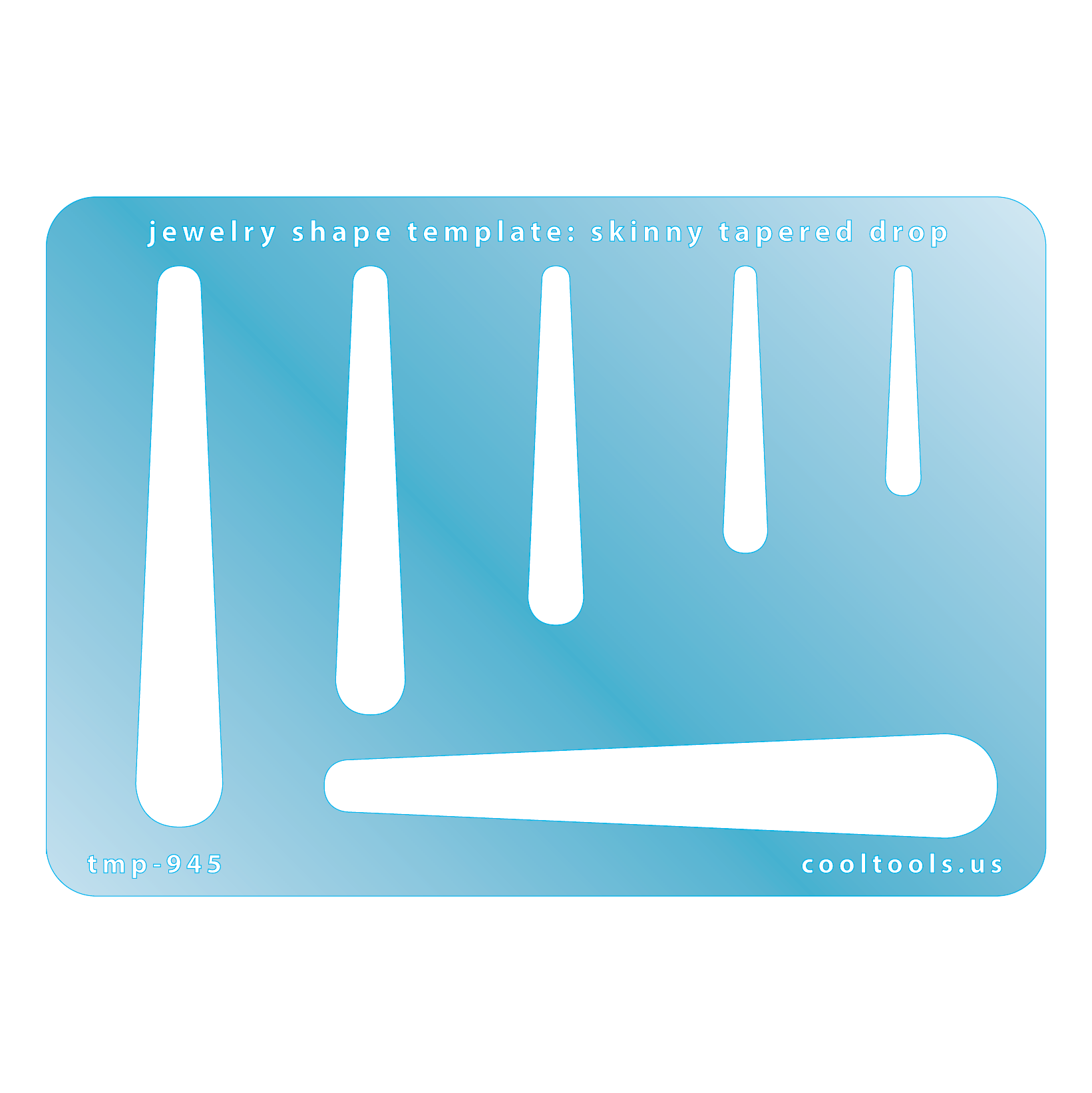 Jewelry Shape Template – Skinny Tapered Drop Supply