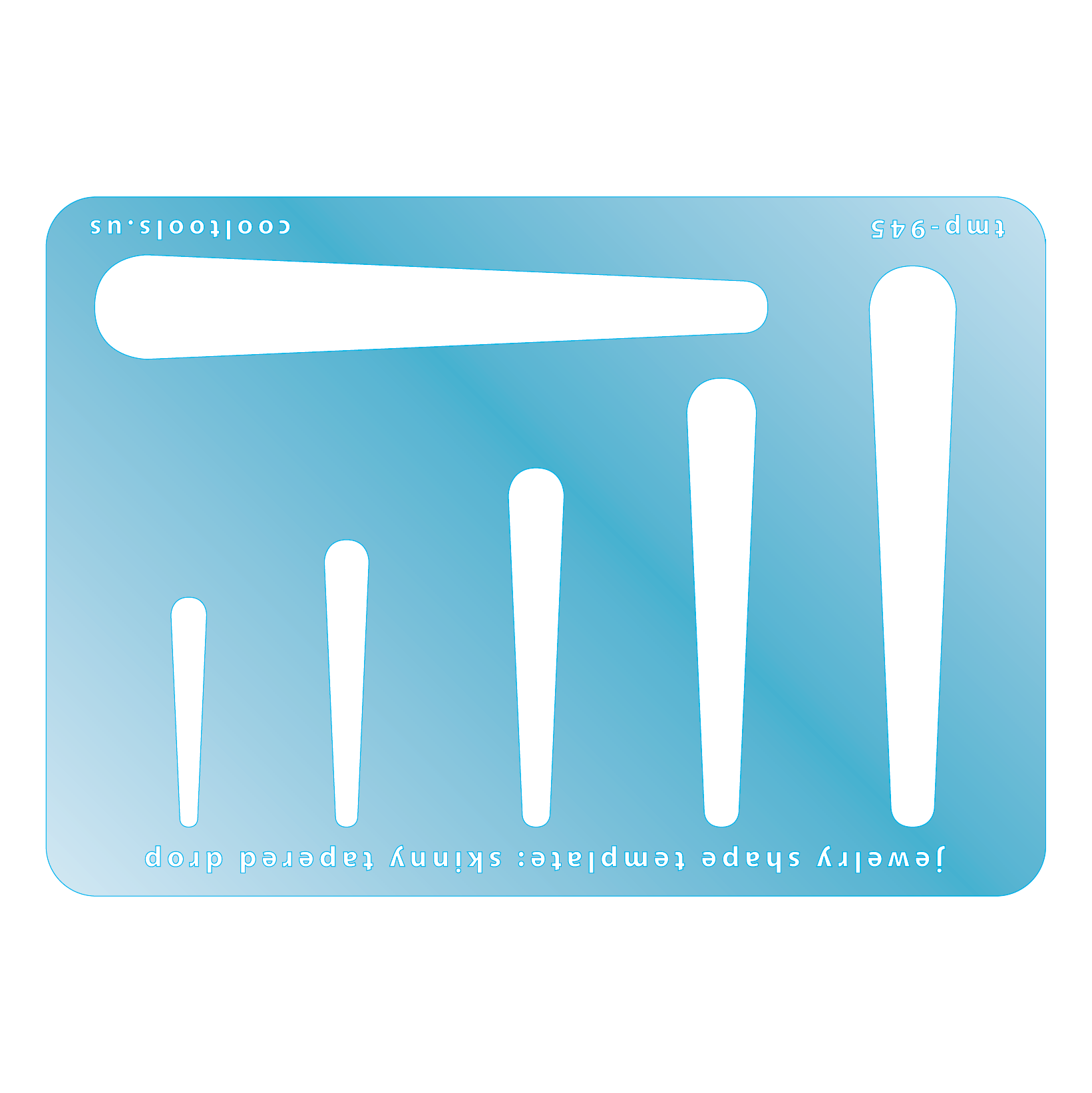 Jewelry Shape Template – Skinny Tapered Drop Supply