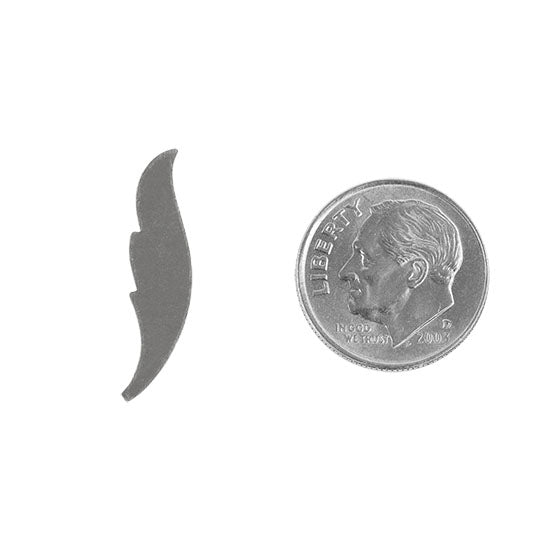 Nickel Silver Blank – Feather – 1″ Pkg/6 Fashion