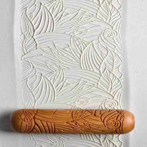 Large Wooden Hand Roller – Jungle Foliage Online now