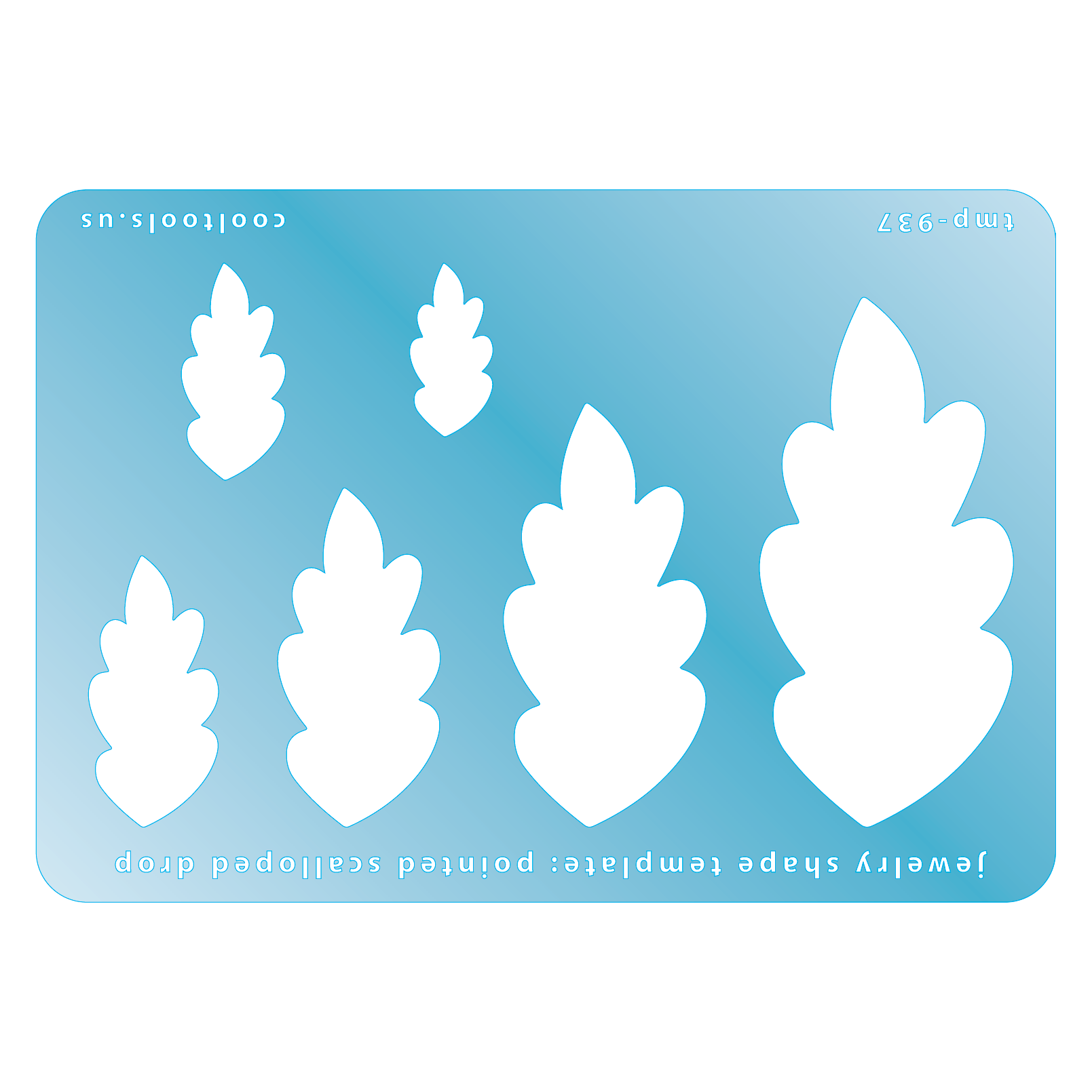 Jewelry Shape Template – Pointed Scalloped Drop Online Sale