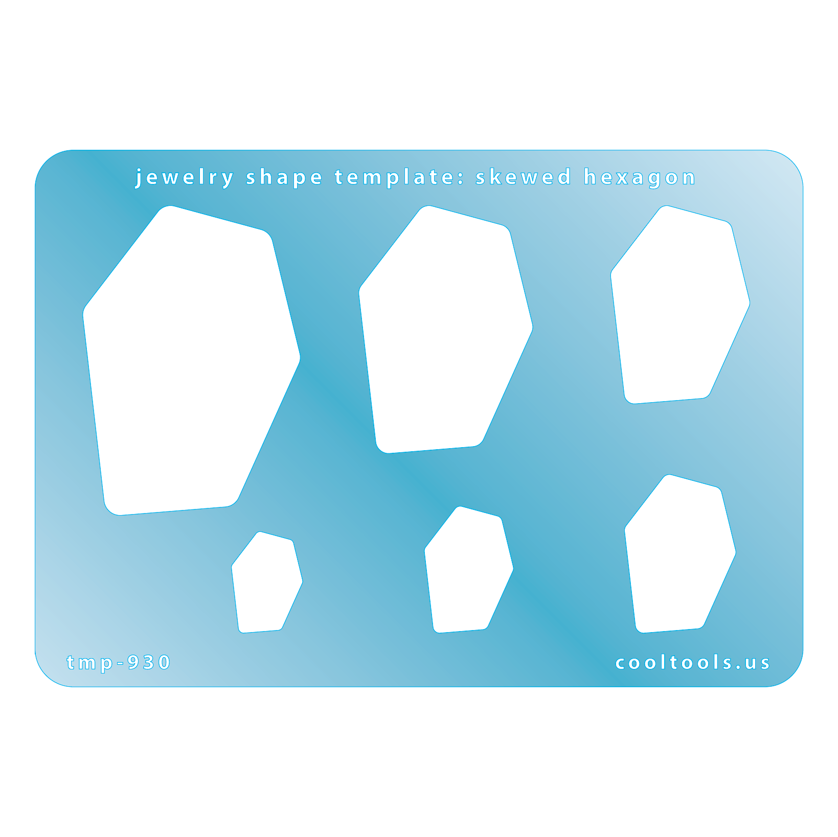Jewelry Shape Template – Skewed Hexagon on Sale