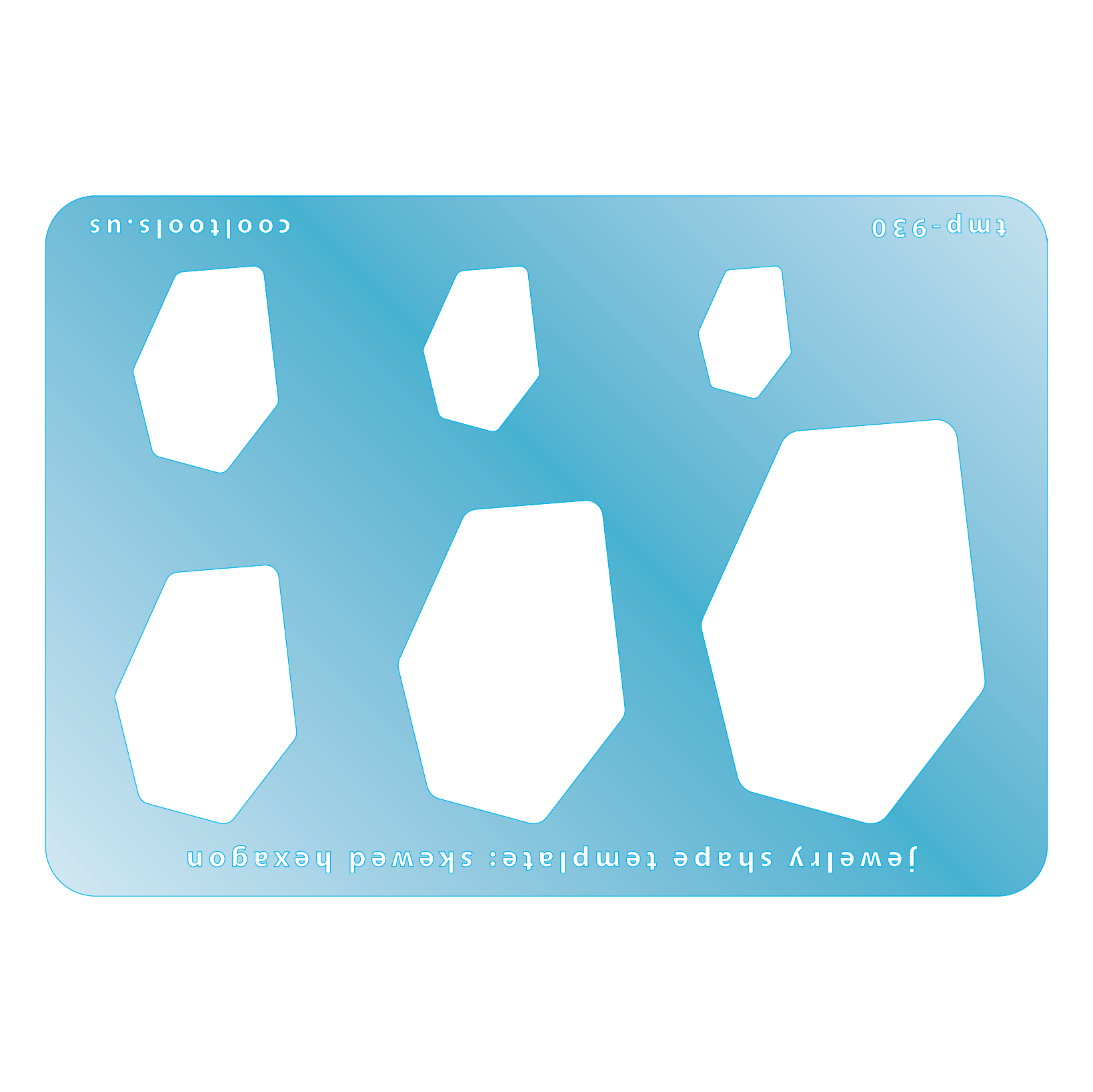 Jewelry Shape Template – Skewed Hexagon on Sale