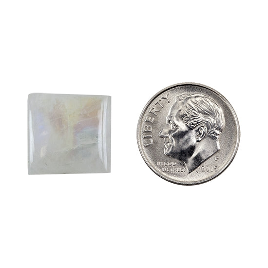 Rainbow Moonstone Gemstone – Square Cabochon 14mm x 14mm – Pkg/1 Sale