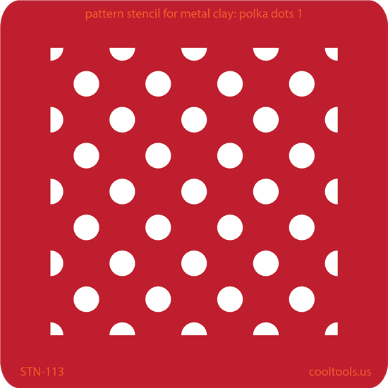 Pattern Stencil for Metal Clay – Polka Dots 1 Fashion