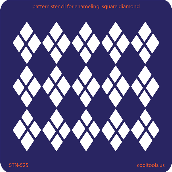 Pattern Stencil for Enameling – Square Diamond Discount
