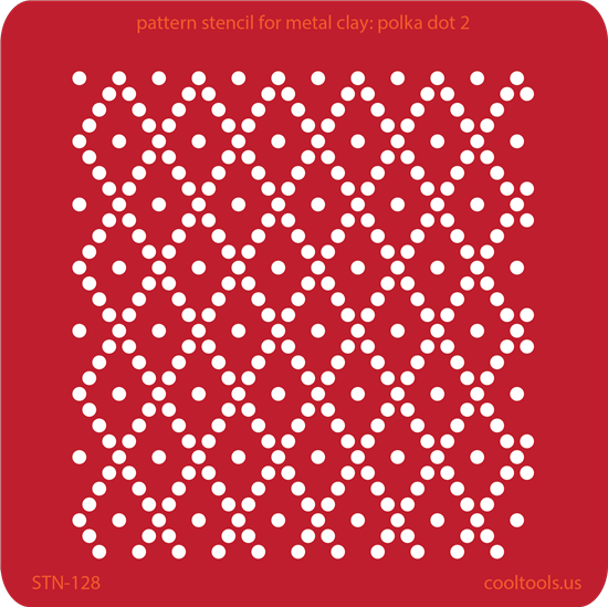Pattern Stencil for Metal Clay – Polka Dot 2 Online now