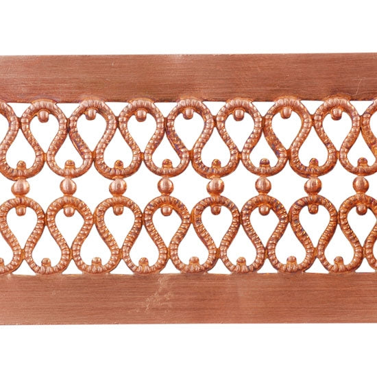 Patterned Wire – Copper – Double Serpentine Hammered with Edging 22 gauge Dead Soft – 6″ Min Hot on Sale