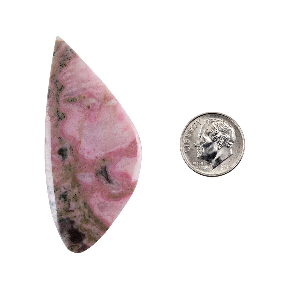 Rhodonite Gemstone – Freeform Cabochon 27mm x 62mm – Pkg/1 on Sale