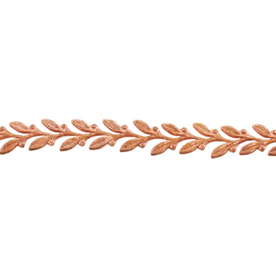 Patterned Wire – Copper – Leaves #1 22 gauge Dead Soft – 6″ Min Sale