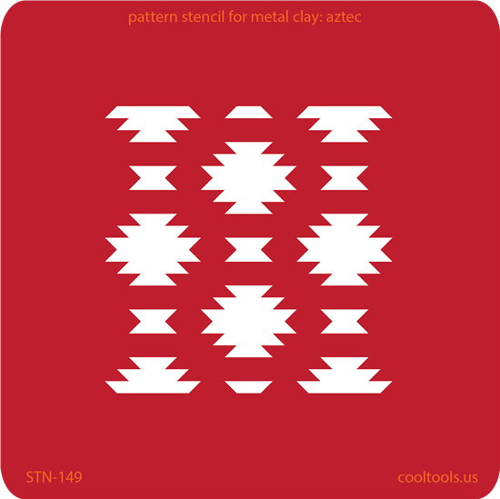 Pattern Stencil for Metal Clay – Aztec Fashion