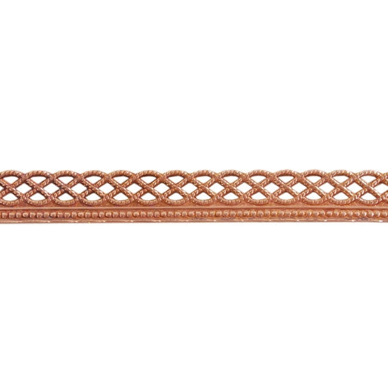 Patterned Wire – Copper – Knotted Rope with Edge 22 gauge Dead Soft – 6″ Min Sale